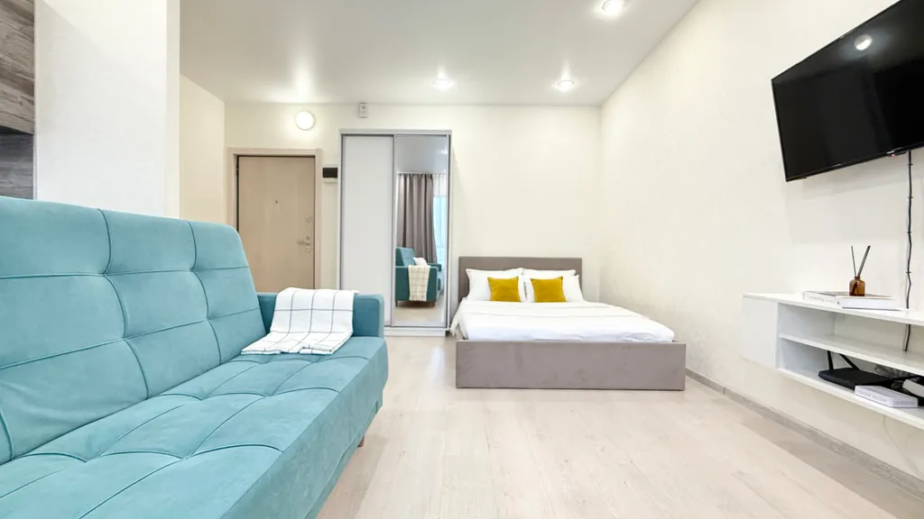 Квартира Hugge Place | Стильная студия у Аквапарка с Wi-Fi — Новосибирск