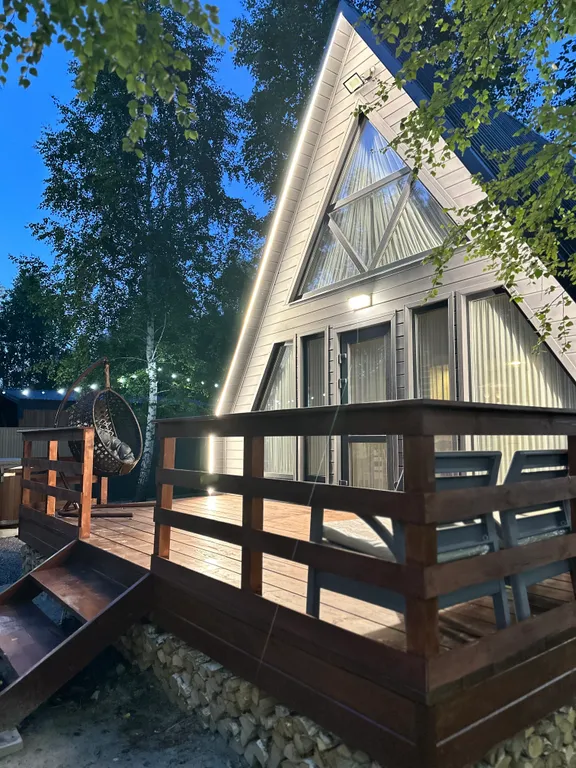 Уютный новый дом А-frame Седьмой берег