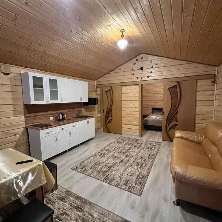 Домик в лесу с панорамными окнами