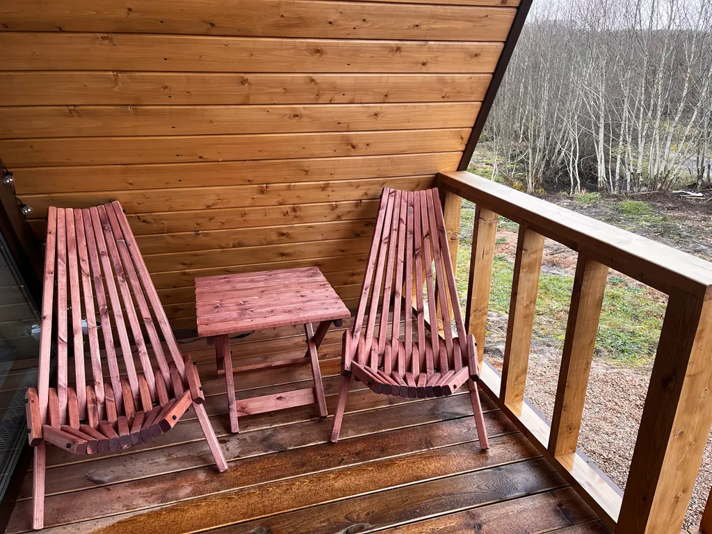 Домик в стиле А-фрейм на озере Волго