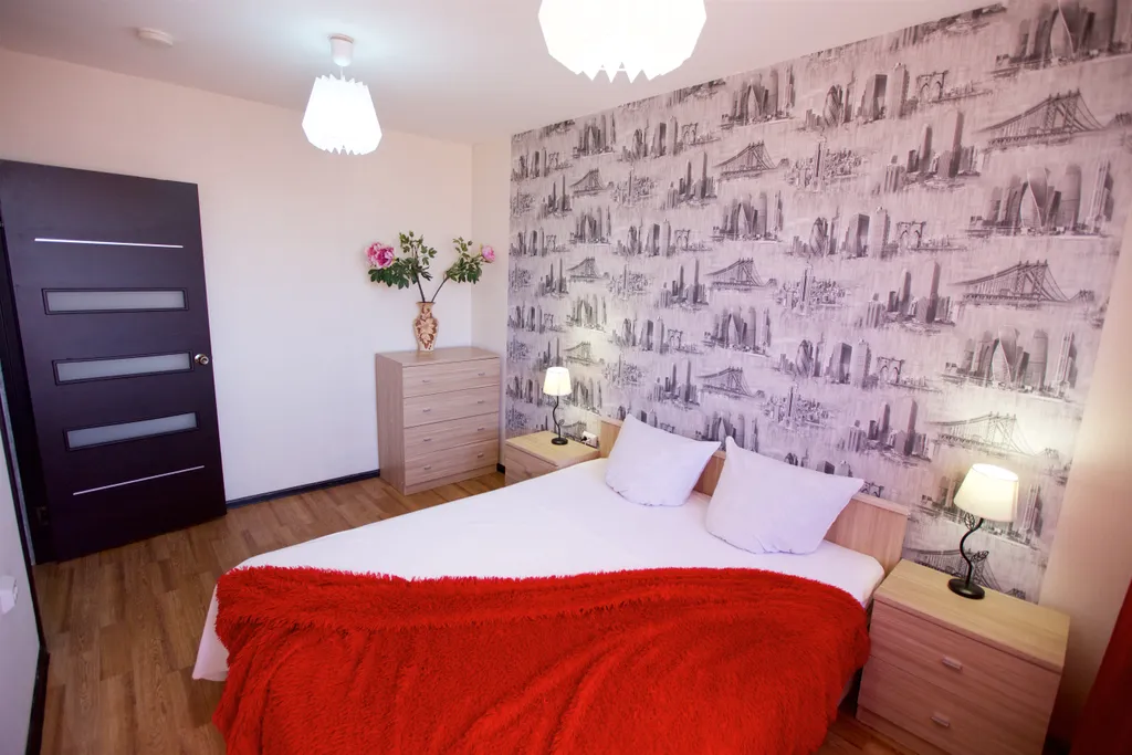 Уютная квартира с двумя кроватями для 6 гостей у ТРЦ Планета