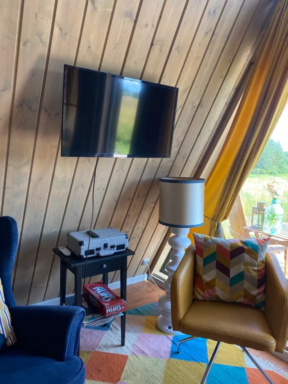 Шале Småland Люкке Хаус на хуторе близ речки