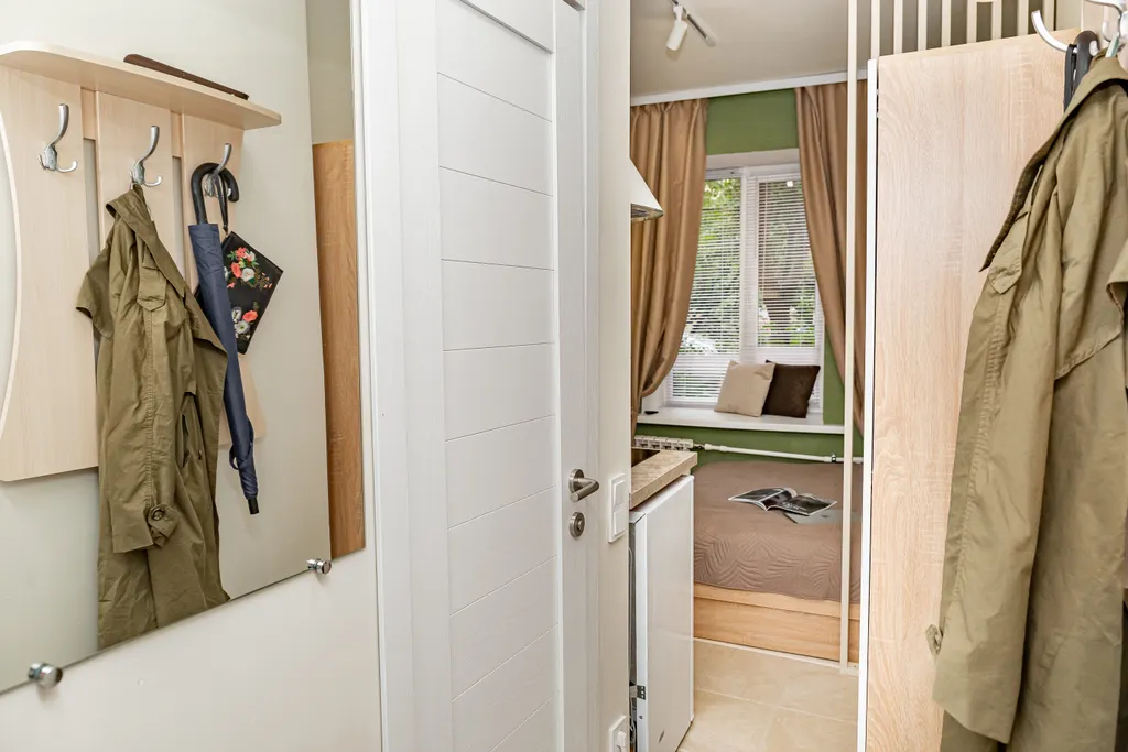 Квартира-студия, 13,7 м², 1 кровать