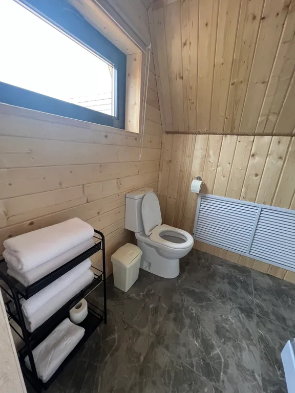 Треугольный дом на берегу реки