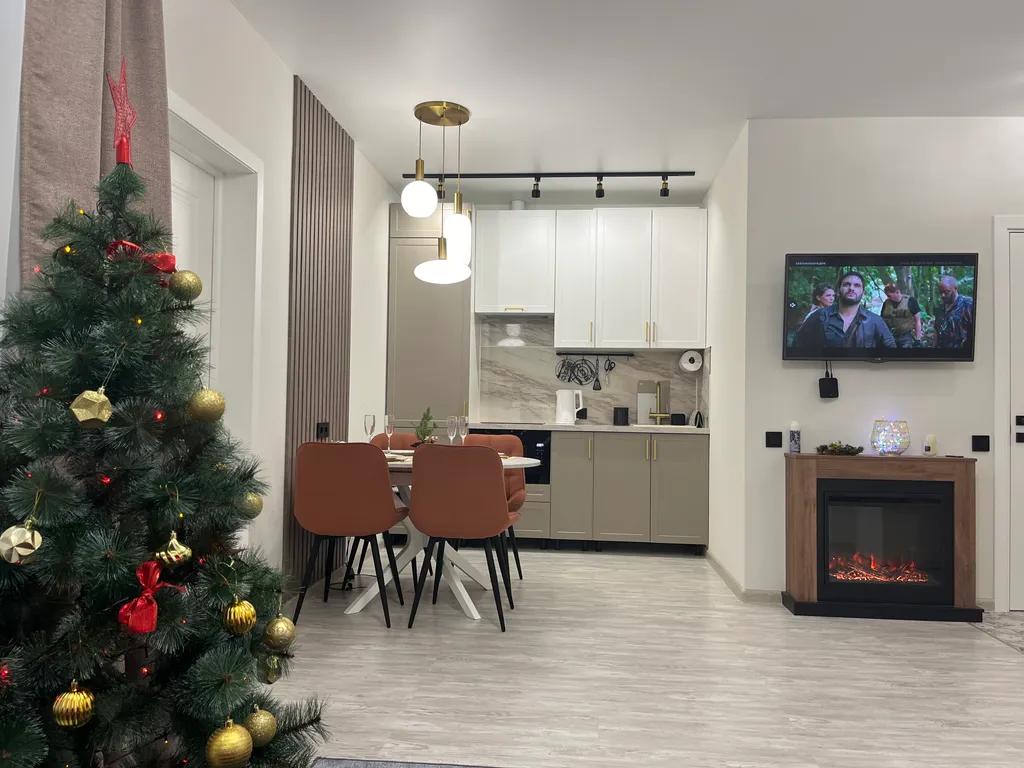 Парадиз lux с камином однокомнатные апартаменты в центре города