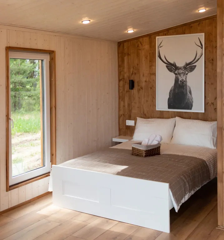 Дом с баней в лесу