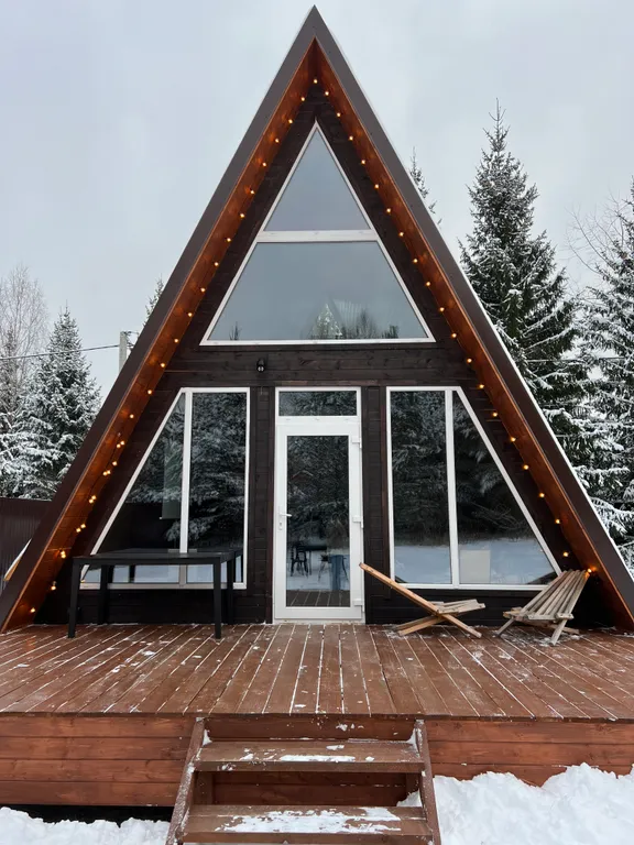 Уютный романтический домик А-фрейм