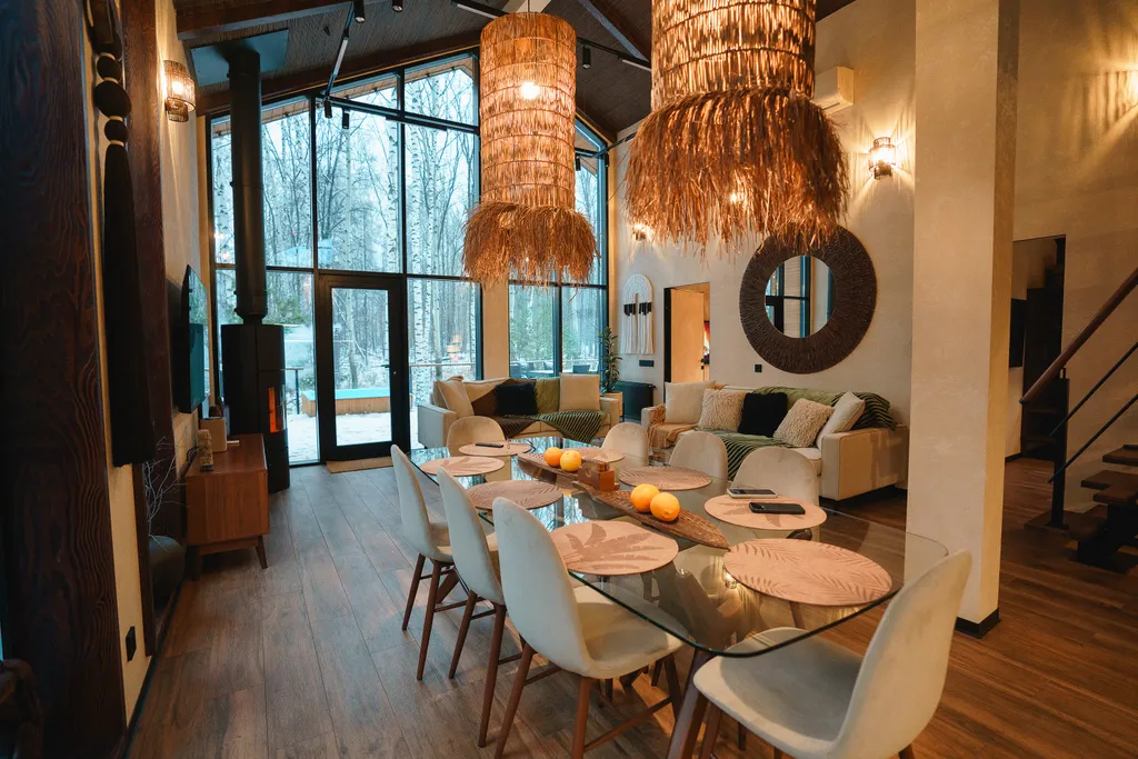 Коттедж Barnhouse 120 м2 с камином и горячим чаном в Krona camp (40 км от Уфы) — аренда посуточно в Уфа