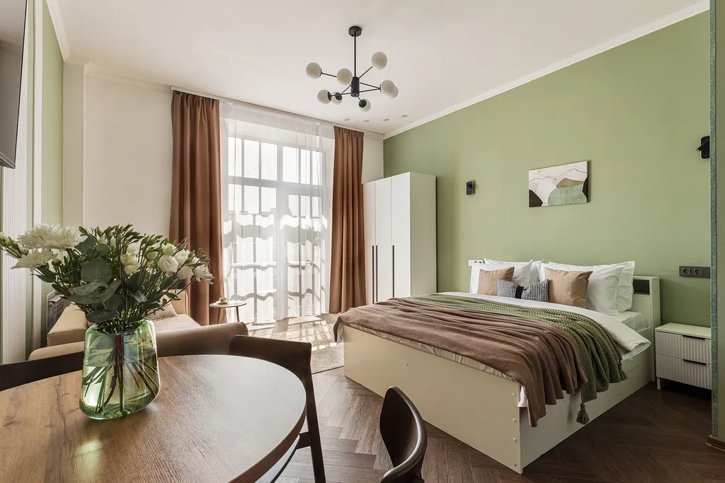 Квартира J&N Apartments Дизайнерская видовая студия с балконом — аренда посуточно в Выборг