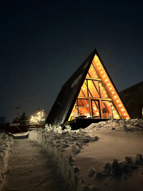 Треугольный дом А-фрейм рица