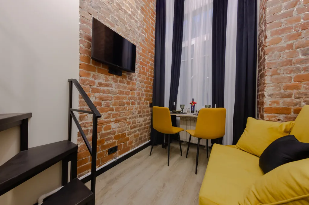 Квартира Квартира Новая студия с видом на реку Фонтанку и всем необходимым для комфорта! — Санкт-Петербург