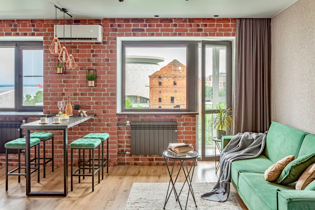 Студия Лофт Volga & Home с панорамным видом на музей Панораму и Волгу