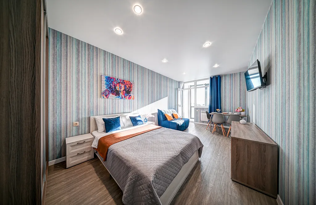 Квартира Квартира Уютная студия  с видом на море, балконом, бассейном на территории ЖК — Адлер