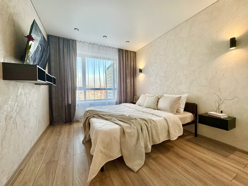 Квартира Квартира Просторная евродвушка с двумя Smart-TV в Прованс — Новосибирск