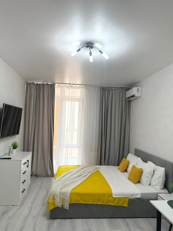 Квартира Квартира Уютная студия в комфортабельном микрорайоне Любимово — Краснодар