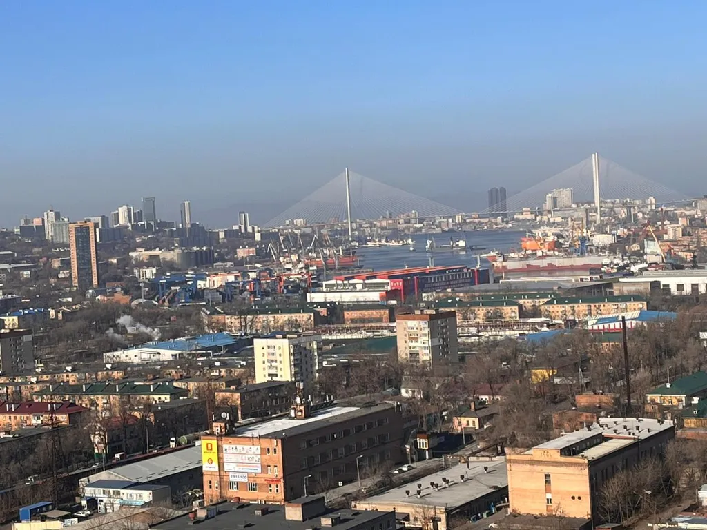 Квартира Квартира студия с видом на бухту Золотой Рог и мост — Владивосток