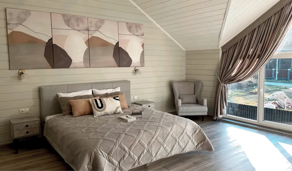 Загородный коттедж White house с бассейном и сауной