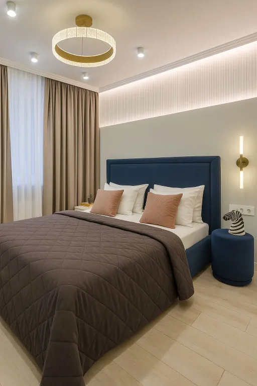 Квартира в элитном ЖК с плетеной мебелью на балконе от Juls Apart