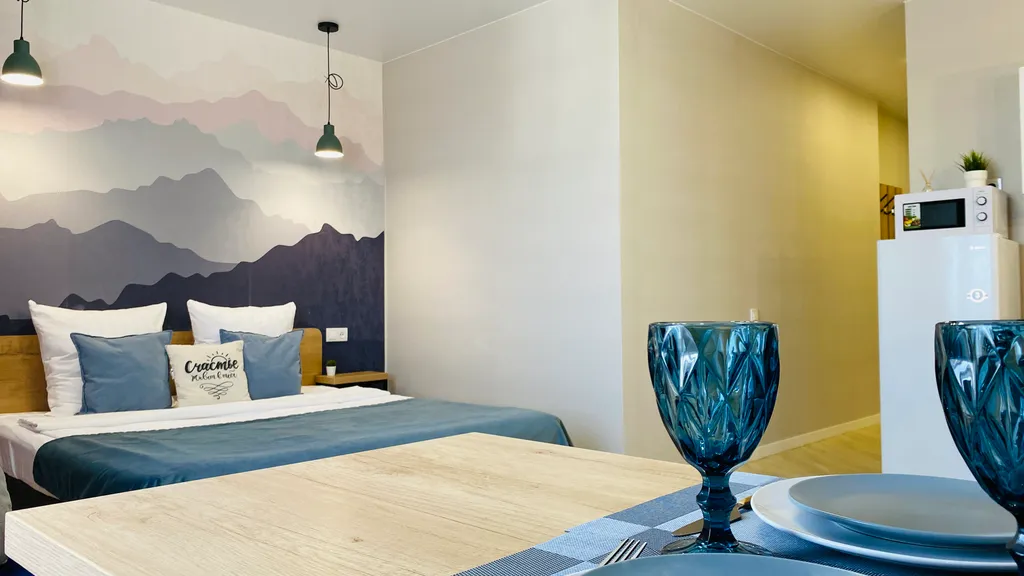 Дизайнерская студия Бизнес с красивым видом на город