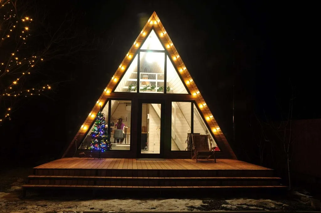Spa-отдых в гостевом доме в стиле A-frame с отдельным двориком