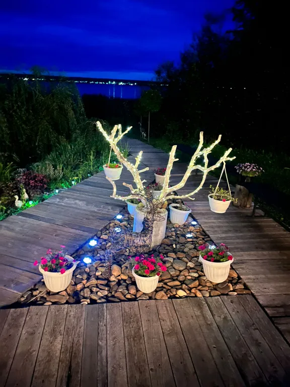 Дом с баней на берегу озера, в черте города