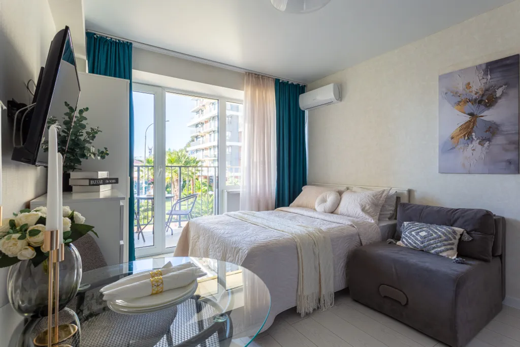 Квартира Уютная студия Каравелла 23 с балконом у моря — аренда посуточно в Дагомыс