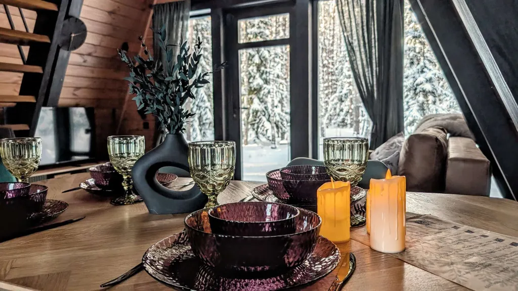 А-фрейм на нарочи видом на лес в 10 минутах ходьбы от пляжа