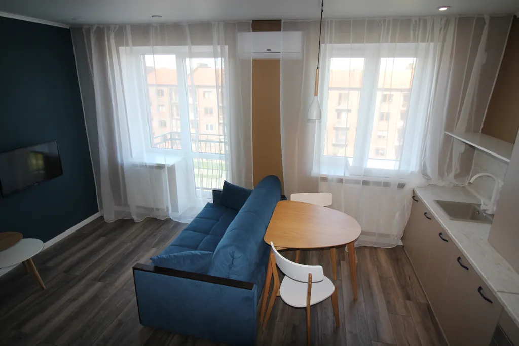 Студия с видом на море, дизайнерским ремонтом до пляжа 15 минут