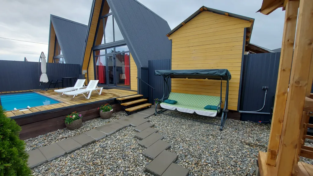 А-фрейм домик-2 в предгорье Адыгеи