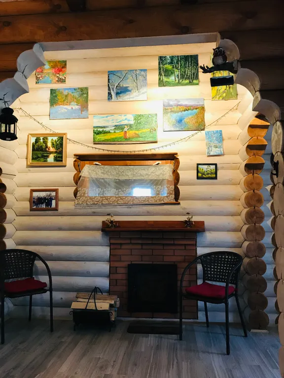 Дом из бревна Терем с сауной в черте города