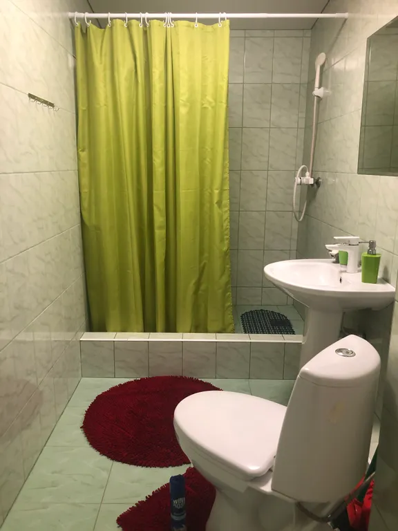 Трехместная студия со своей собственной ванной комнатой и кухней