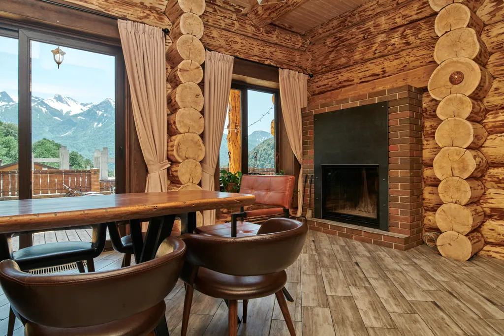 Коттедж Шале с бассейном и джакузи — Красная Поляна