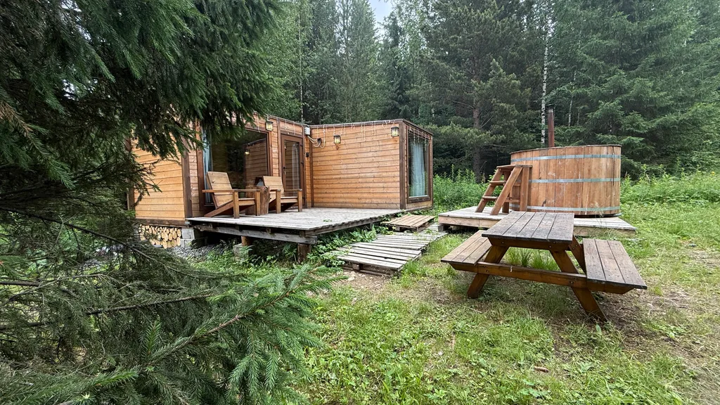 Коттедж Семейный домик с отдельной спальней (эльбрус) горячая купель (платно) — аренда посуточно в Уралец