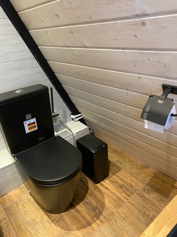 Треугольный дом A-фрейм с панорамными окнами Космос