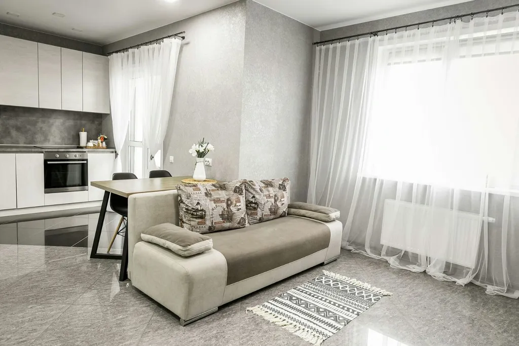 С видом на город с высоты птичьего полёта