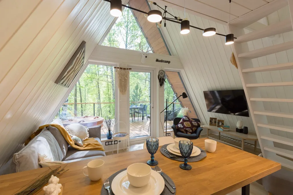 Глэмпинг Krona camp (Дома A-frame в лесу) 40 км от Уфы