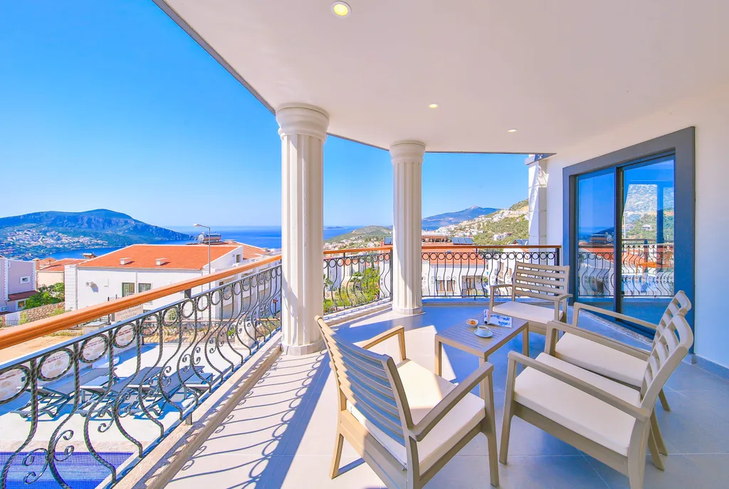 Коттедж Вилла 485 с видом на море и бассейном — Калкан