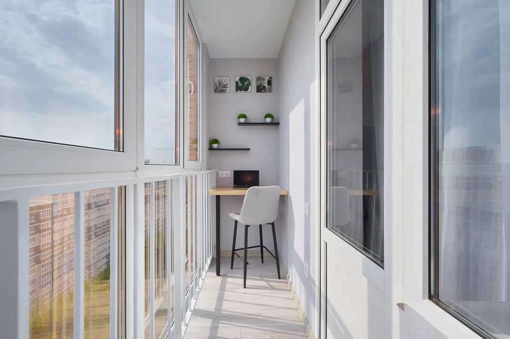 Студия для двух гостей с балконом