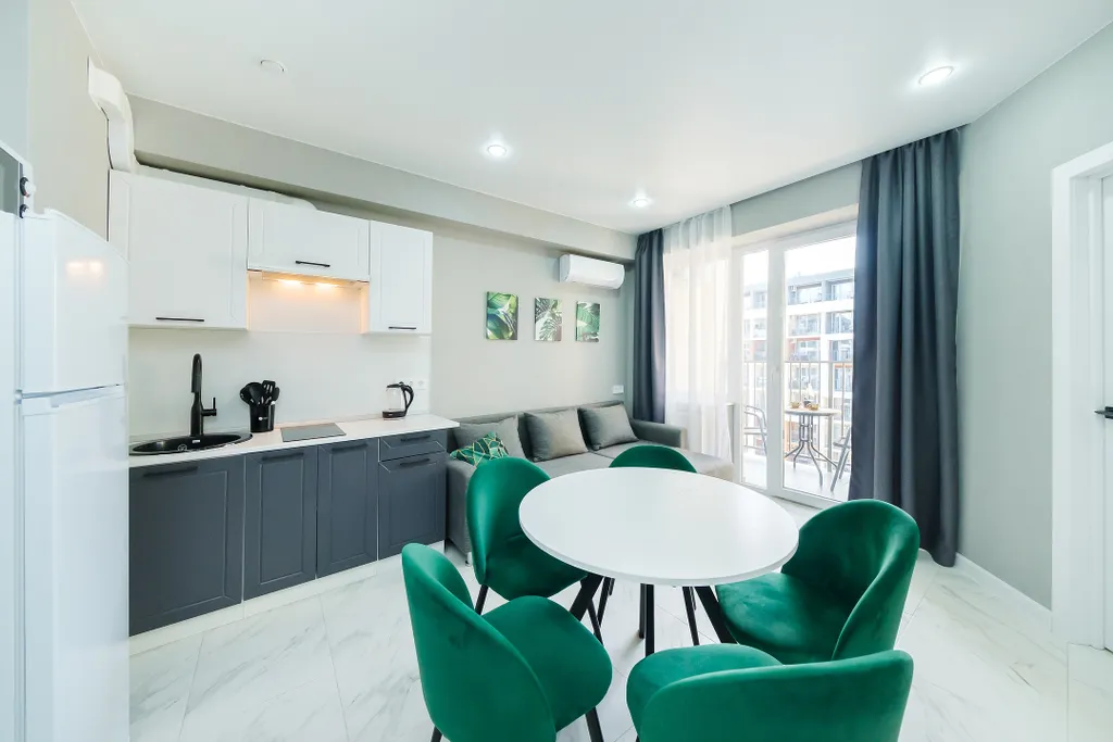 Квартира Евродвушка, балкон, вид на море — аренда посуточно в Дагомыс