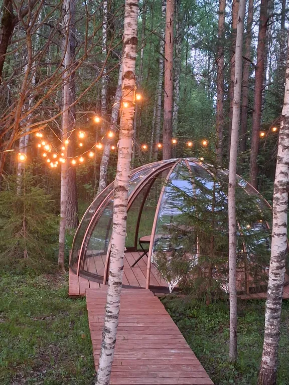 Дом 30m2 — чан, панорамные окна, открытая терраса