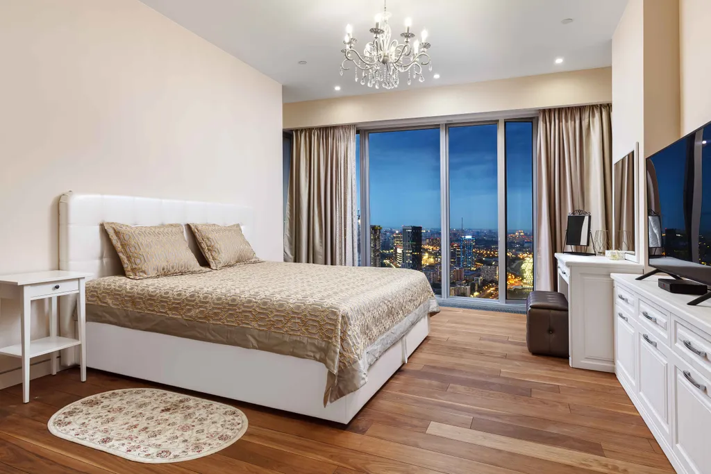 Апартамент в Москва Сити с панорамной ванной