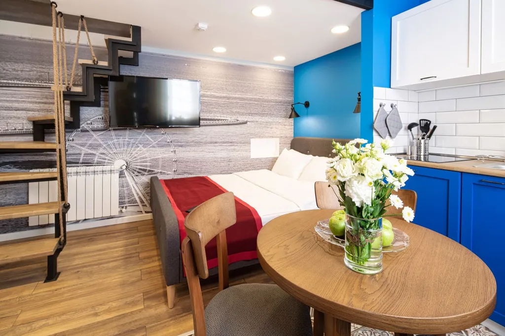 Апартаменты на 4 гостей с внутренним двориком