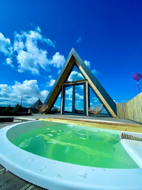 Nelmanhouse домик афрейм с джакузи и баней и видом на море