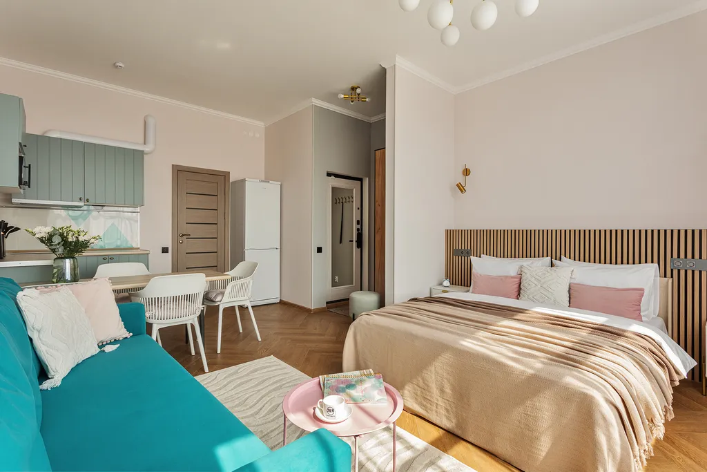 J&N Apartments Четырехместная студия с видом на парк