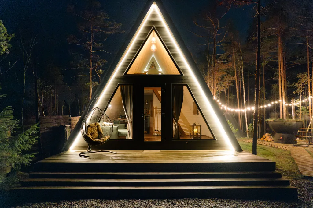 Дом A-Frame в Раздолье с сибирским чаном