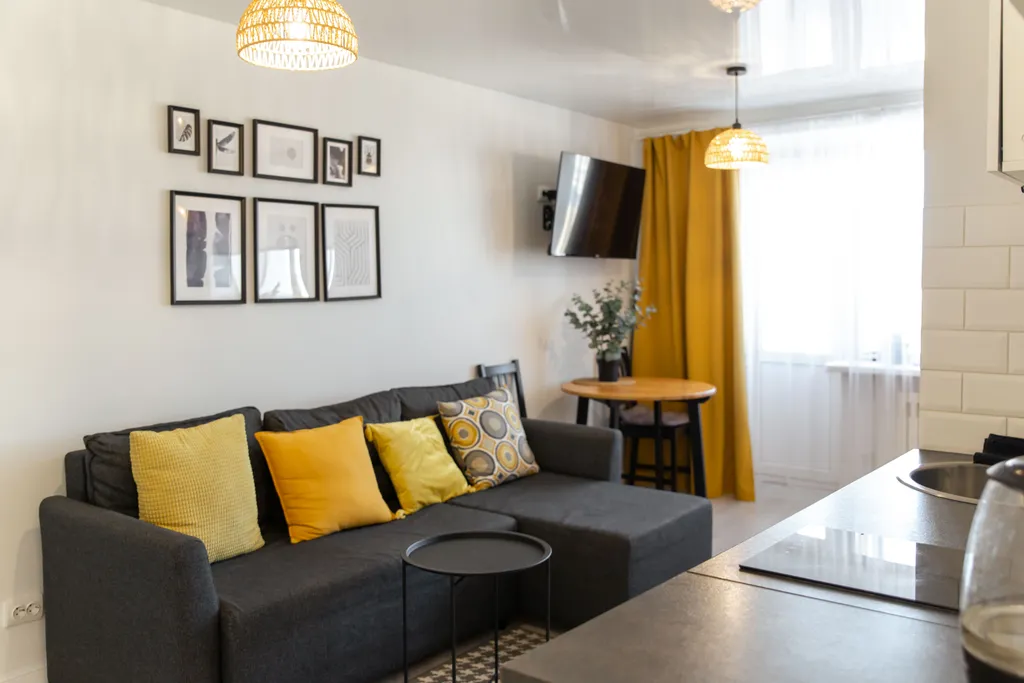 Стильная студия с видом на вулканы