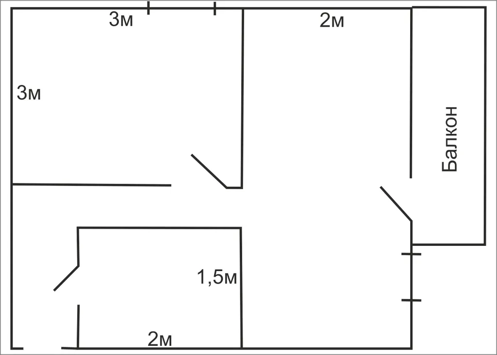 1-комн. Квартира с балконом. Метро, шереметьево, парковка, отчет док