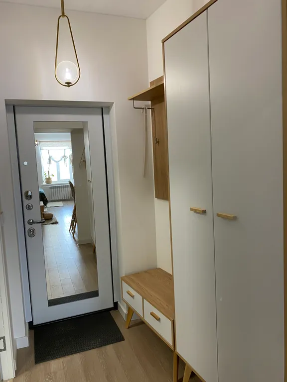 Студия в стиле Сканди с видом на Кремль