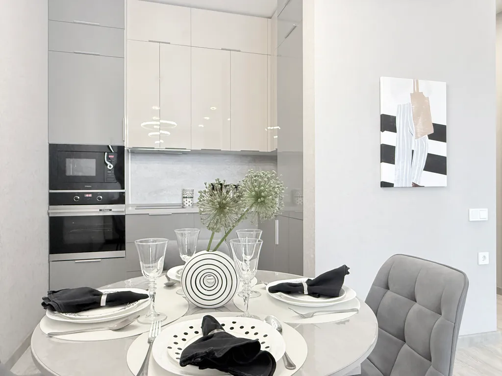 Квартира для семьи в жк с колоннадой и фонтанами