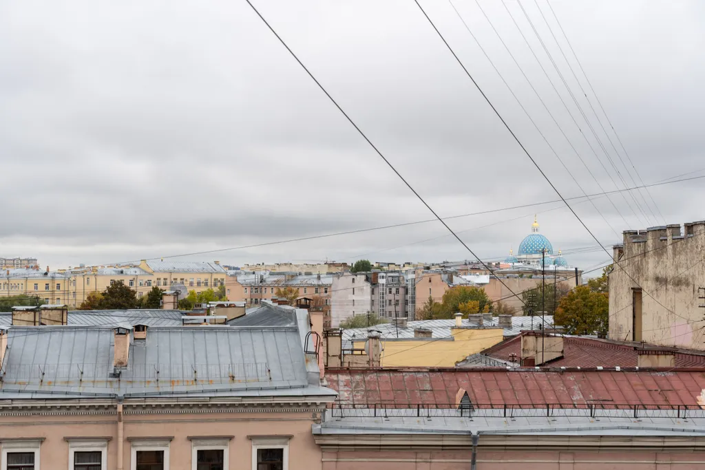 Квартира 2-комнатная квартира в петербургском стиле с видом на канал и с библиотекой — Санкт-Петербург